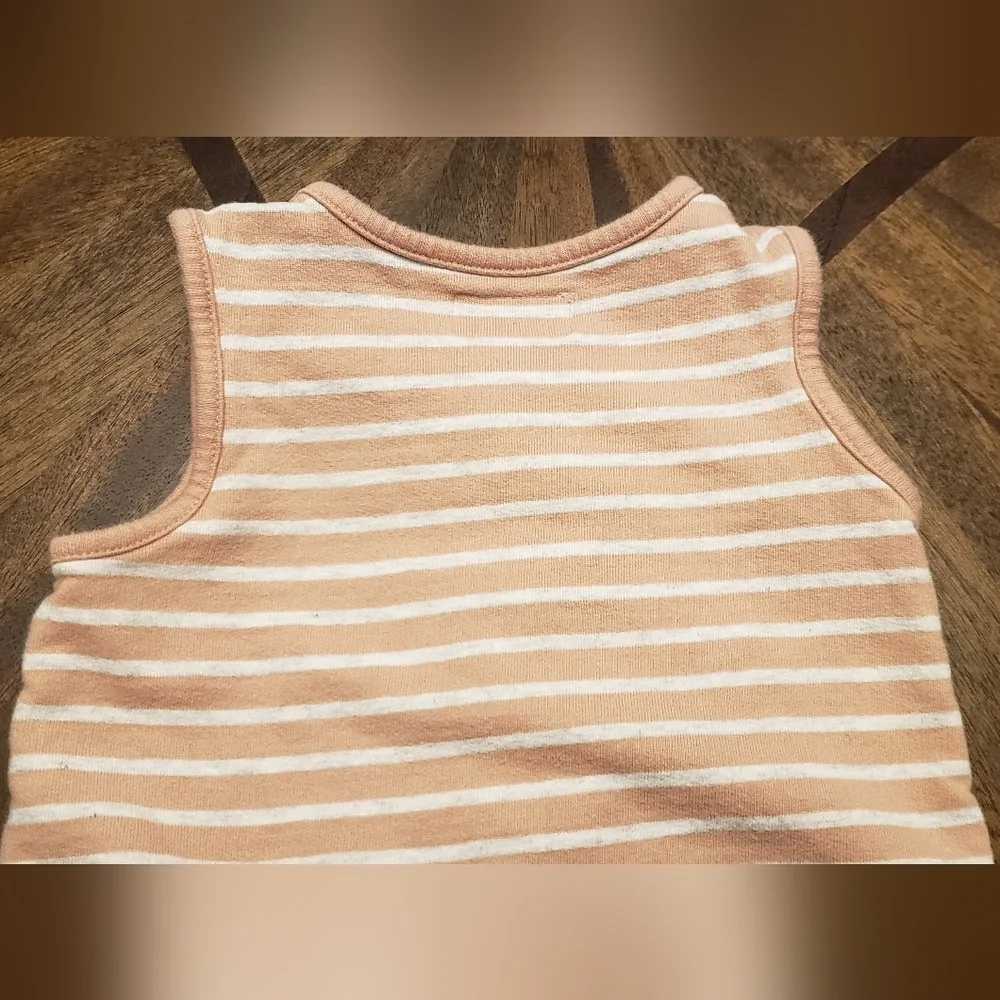Organic Little Planet By Carter's Striped Sleeveless Baby Girl Romper Size 18m